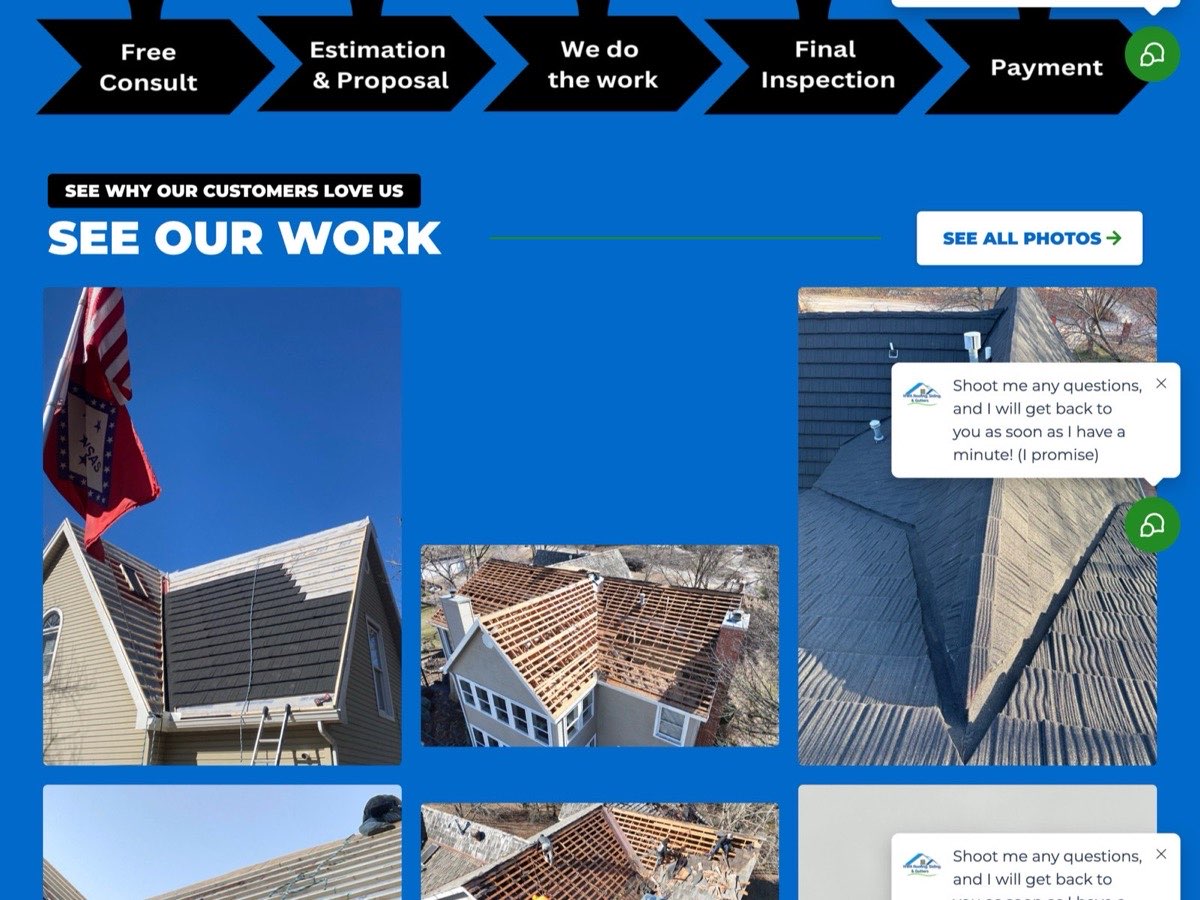 Example contractor website build 1 of 6